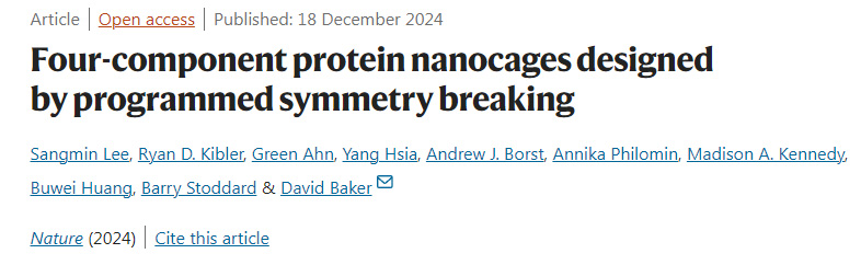 通過程序化對(duì)稱破缺設(shè)計(jì)的四組分蛋白質(zhì)納米籠