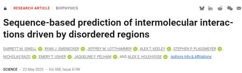  基于序列的由無序區(qū)域驅(qū)動(dòng)的分子間相互作用預(yù)測