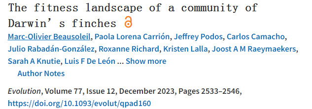 達爾文雀群落的適應(yīng)性縱覽