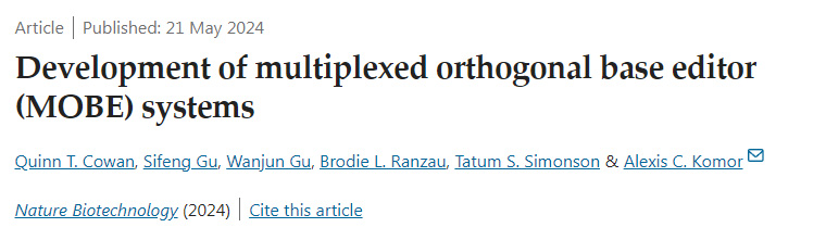 多路正交堿基編輯器（MOBE）系統(tǒng)的開發(fā)