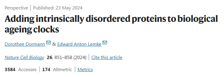 在生物衰老時鐘中添加內(nèi)在無序蛋白質(zhì) 在生物衰老時鐘中添加內(nèi)在無序蛋白質(zhì)